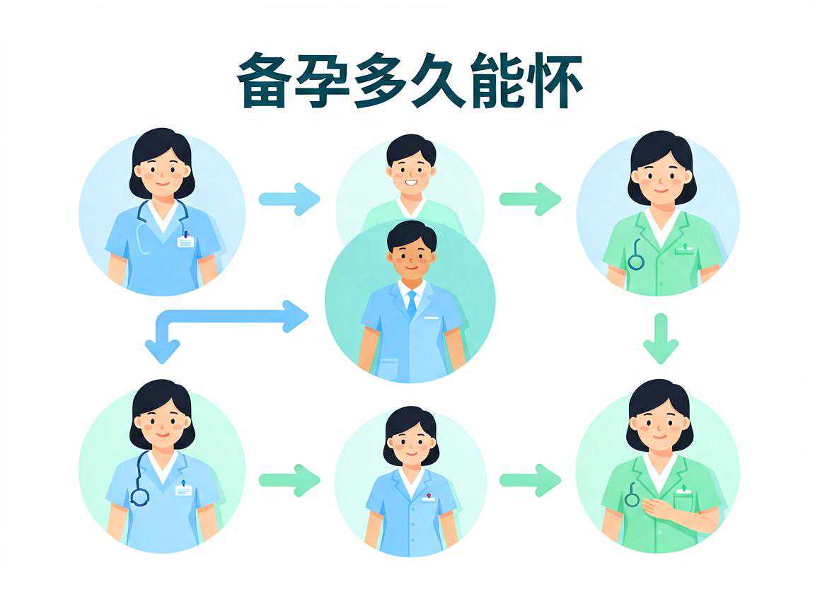 备孕多久能怀上的时间规律示意图