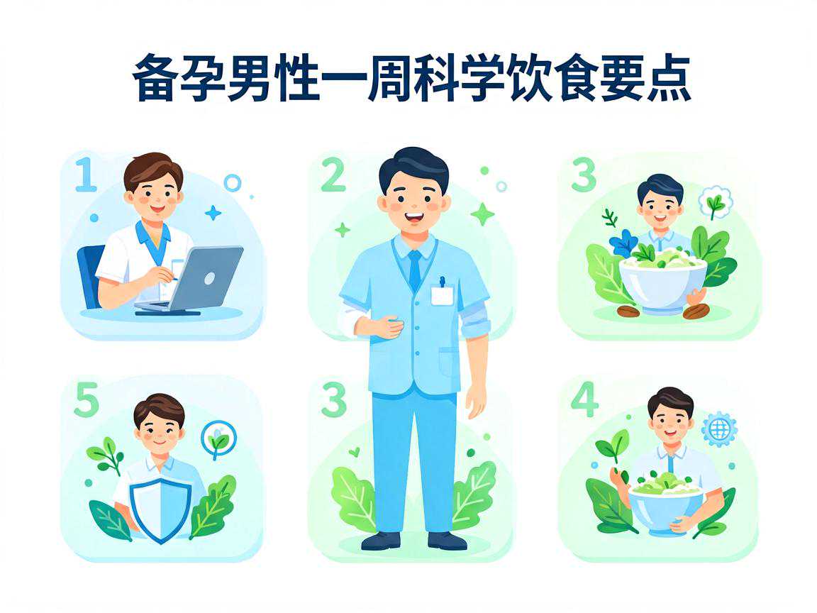 备孕男性一周科学饮食要点与营养搭配示意