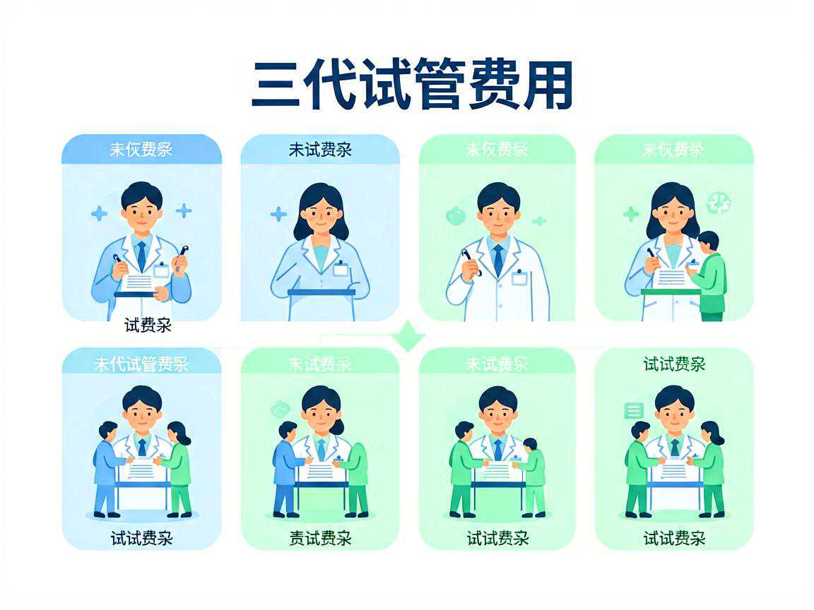 三代试管费用四大板块构成比例示意图
