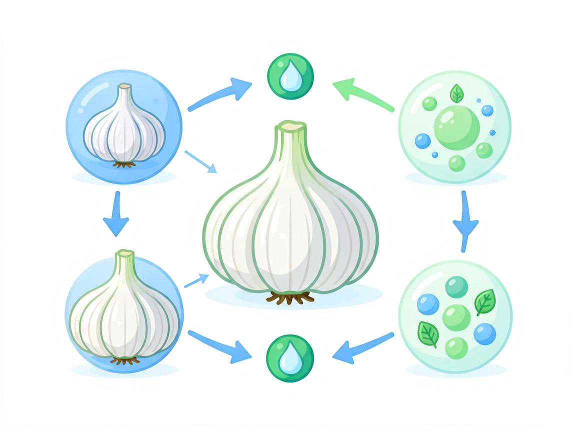 大蒜素与锌硒元素对精子健康作用示意图