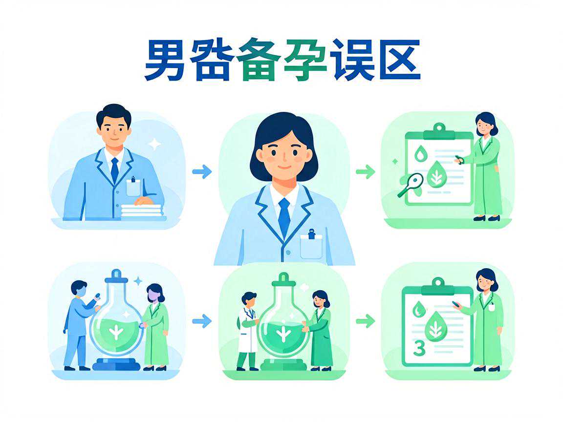 男性备孕误区与精液检查澄清要点图解