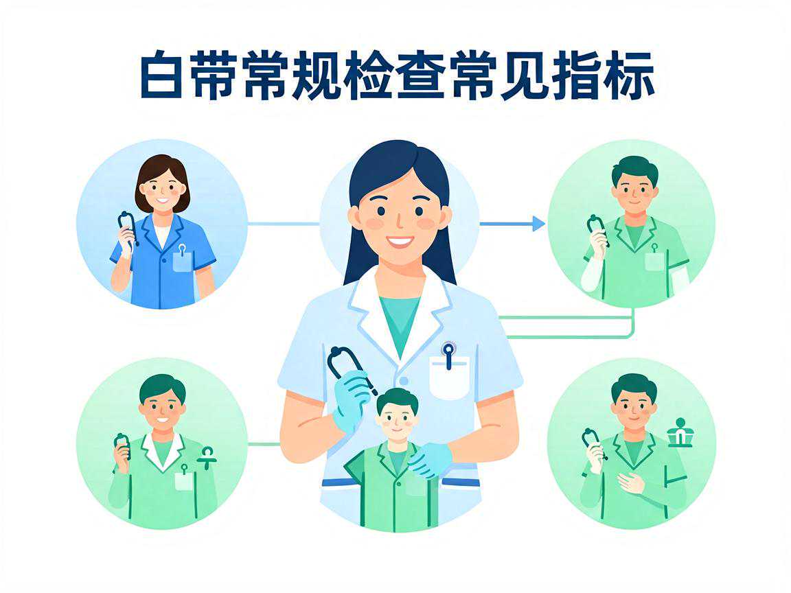 白带常规检查常见指标与临床意义示意