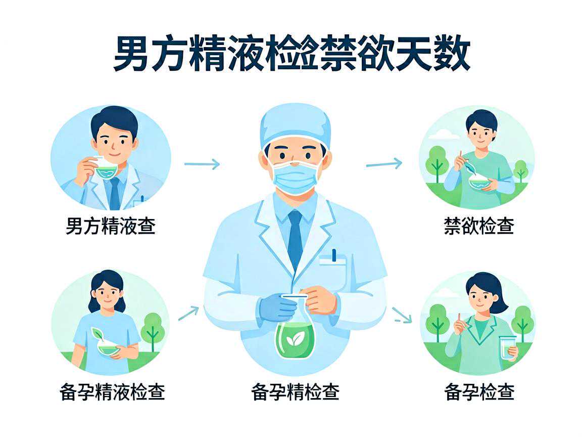 男方精液检查禁欲天数示意图含备孕检查要求