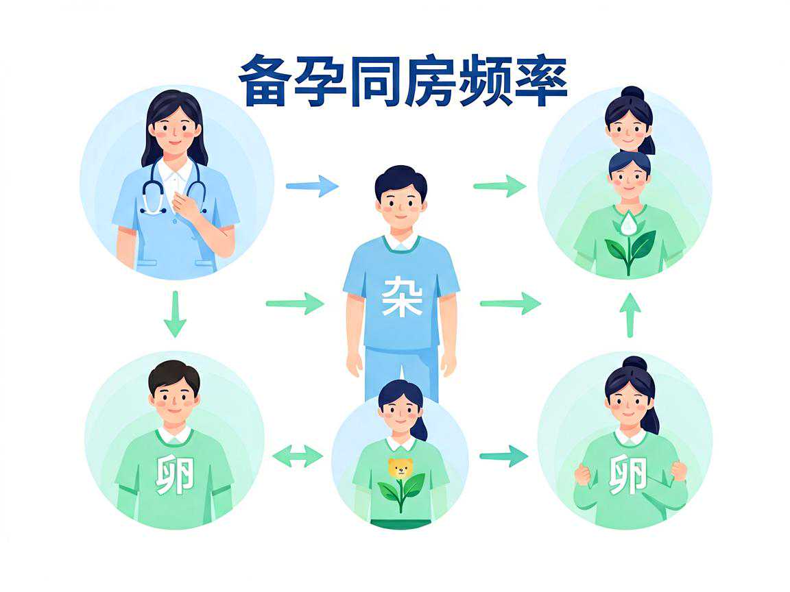 备孕同房频率与排卵期关系示意图