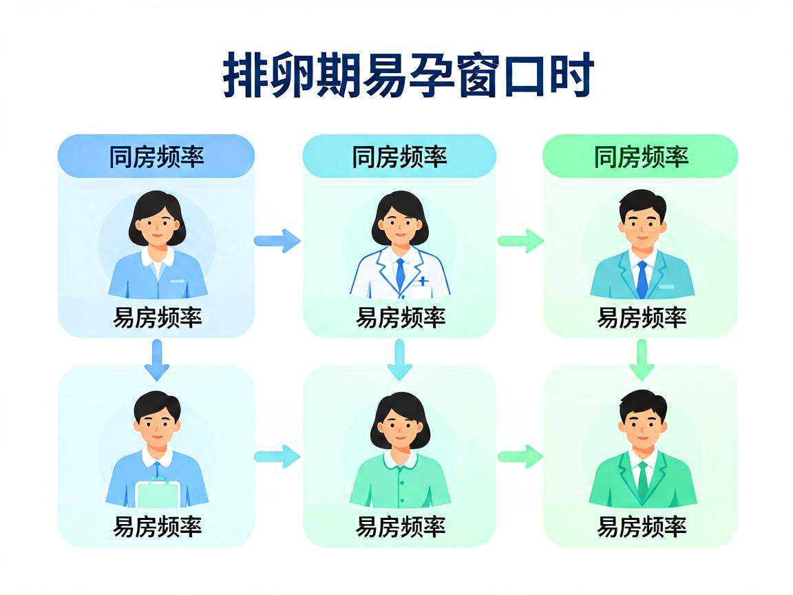 排卵期易孕窗口时间示意图含同房频率安排