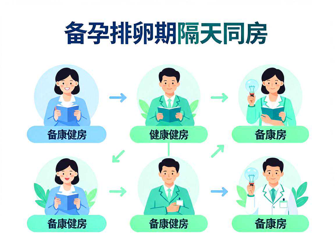 备孕排卵期隔天同房时间安排示意