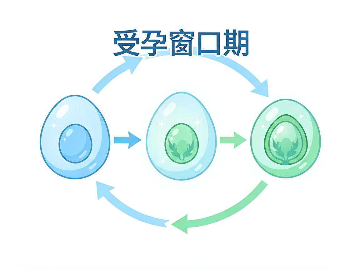 受孕窗口期示意图展示卵子与精子存活时间