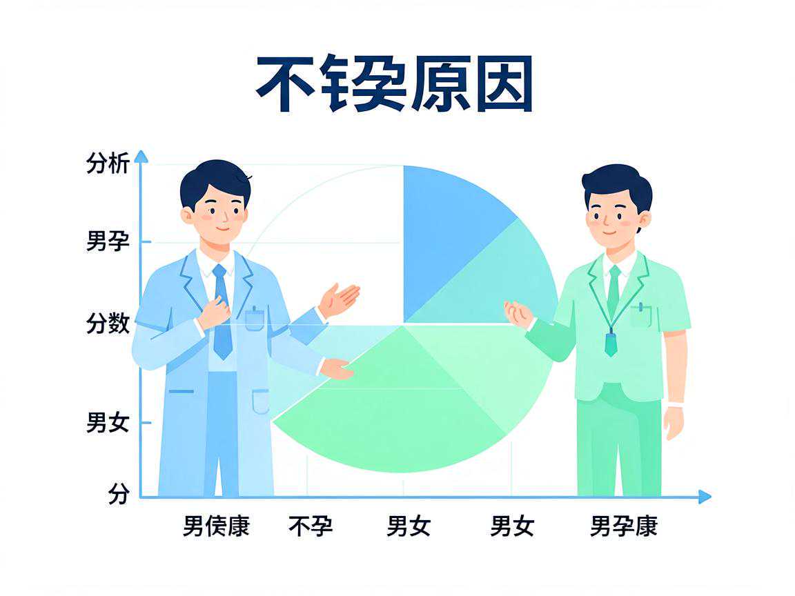 不孕原因男女双方占比分析图表