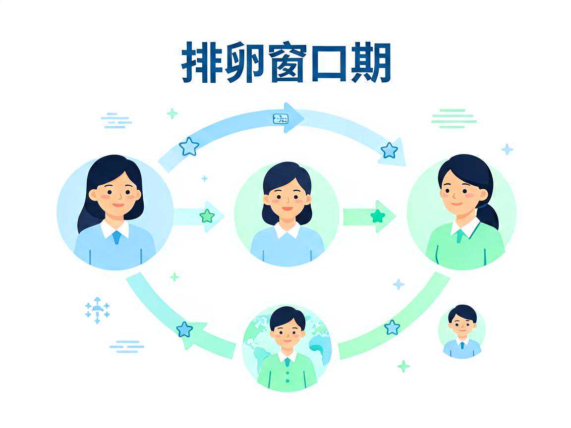 排卵窗口期示意图展示受孕时间段