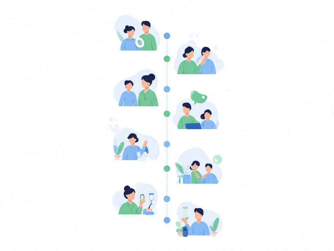 产后体重变化分阶段时间线示意图