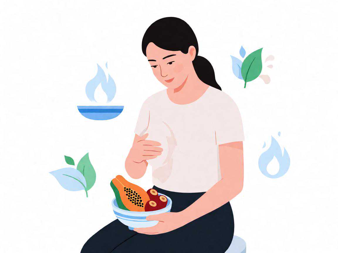 哺乳期妈妈选择木瓜红枣等温性水果示意