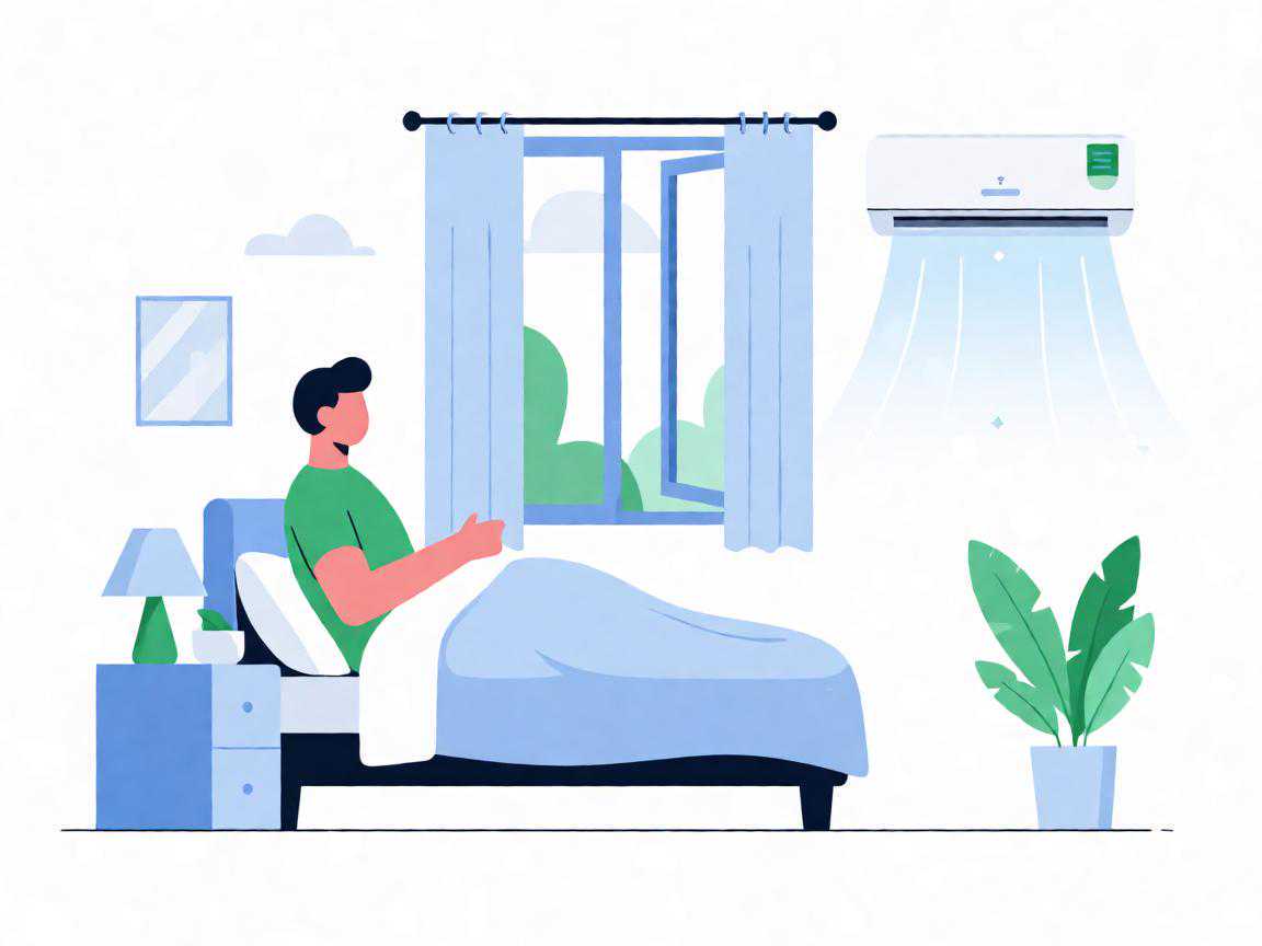 月子期开窗自然通风与空调正确使用示意图