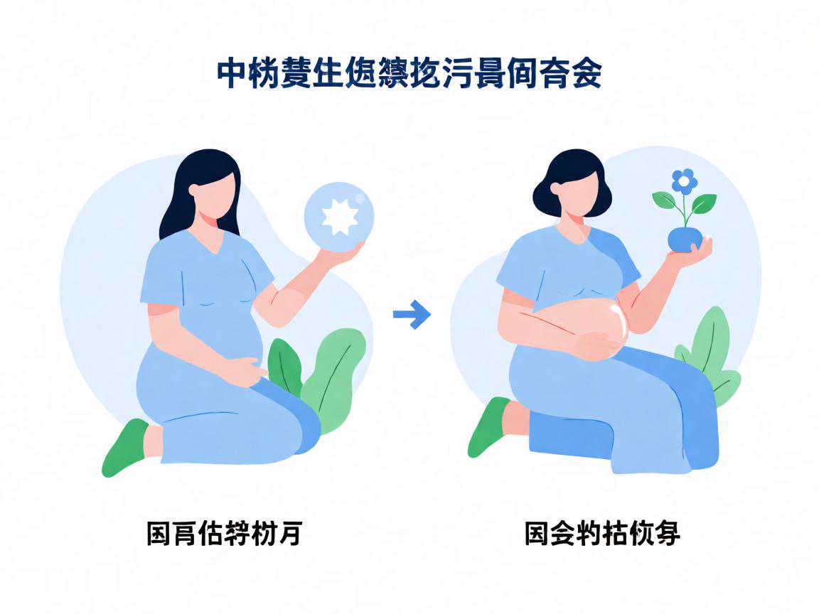 引产后不同孕周休养时长对比示意图