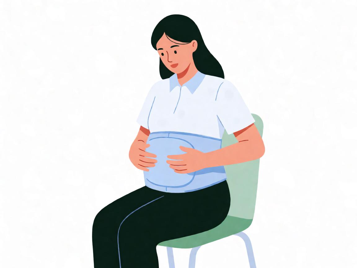 顺产后收腹带正确佩戴时间示意图