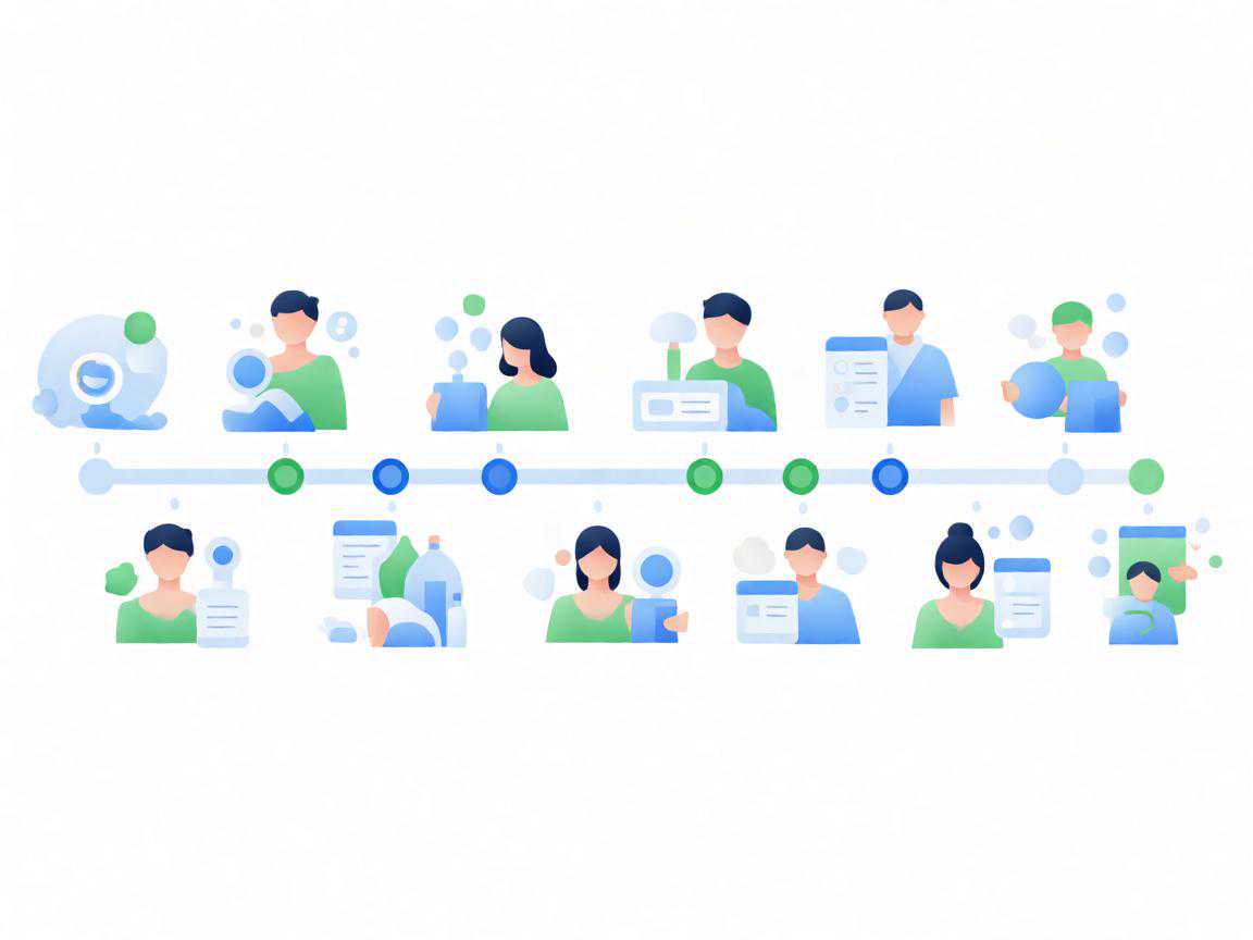 产后情绪变化时间线与求助时机示意图