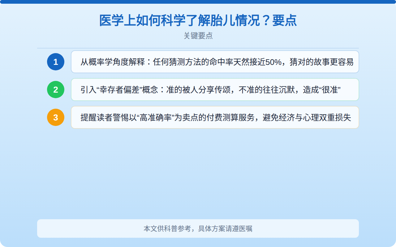 医学上如何科学了解胎儿情况？要点