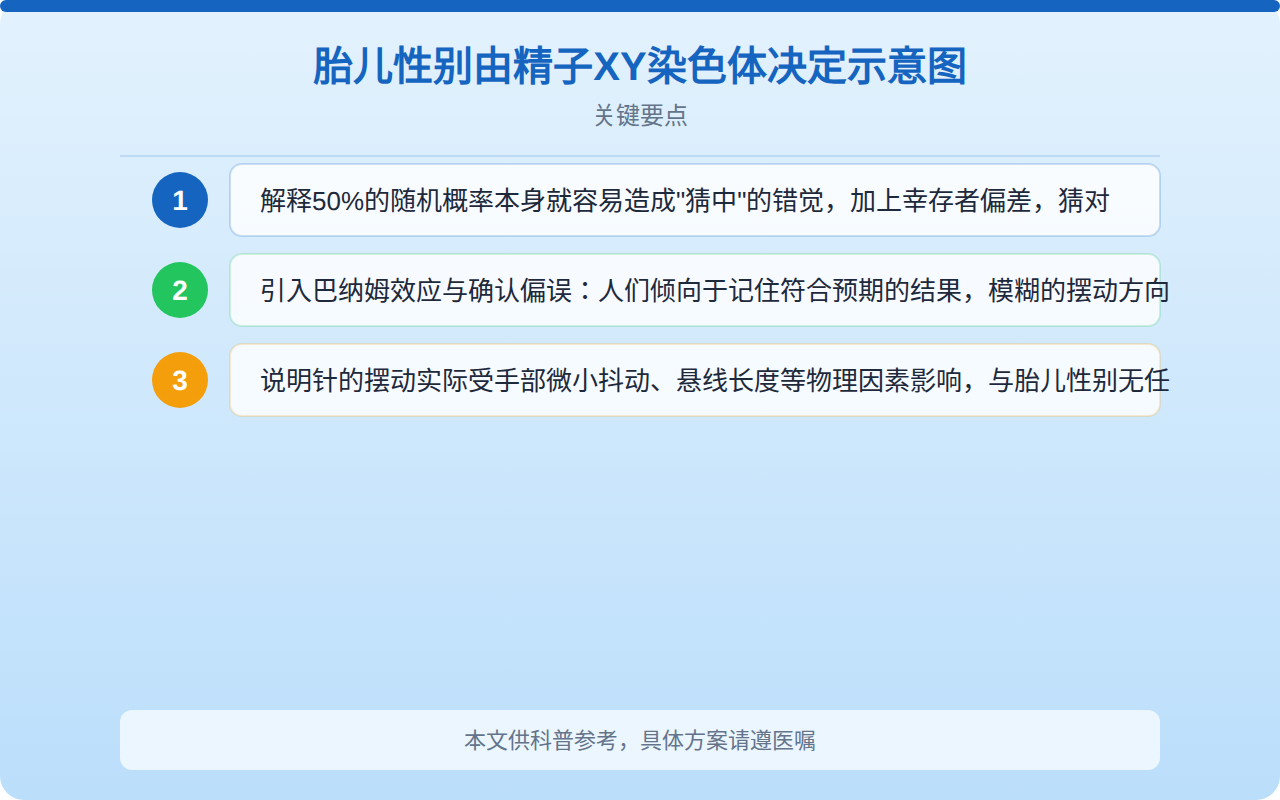 胎儿性别由精子XY染色体决定示意图