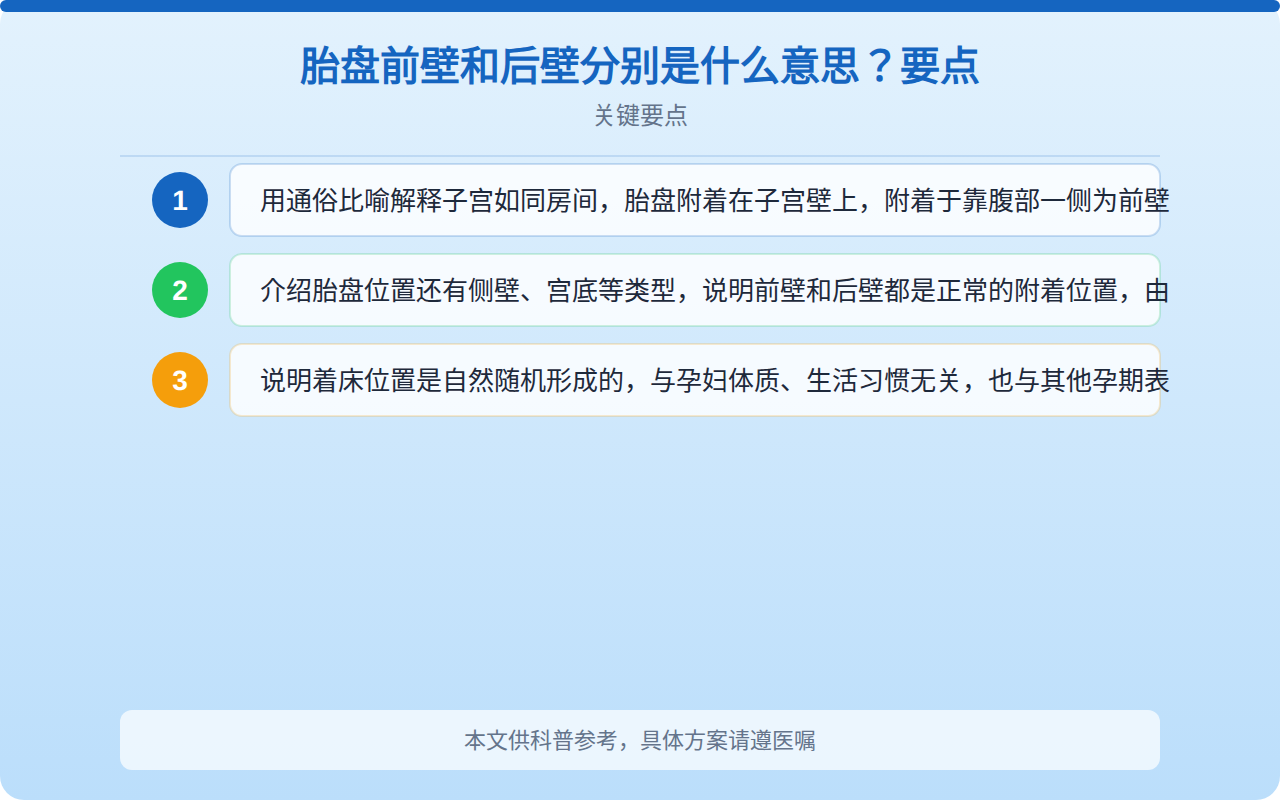 胎盘前壁和后壁分别是什么意思?要点