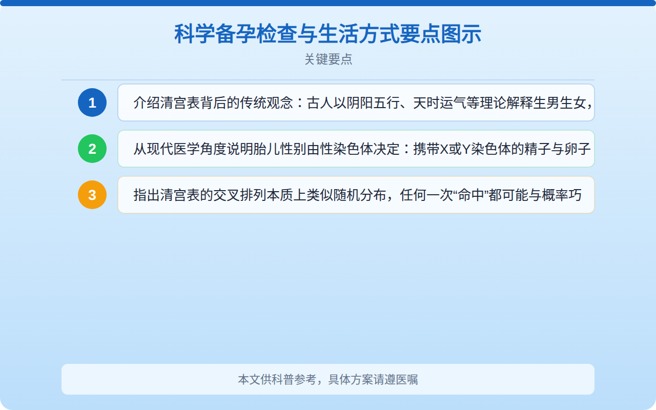 科学备孕检查与生活方式要点图示
