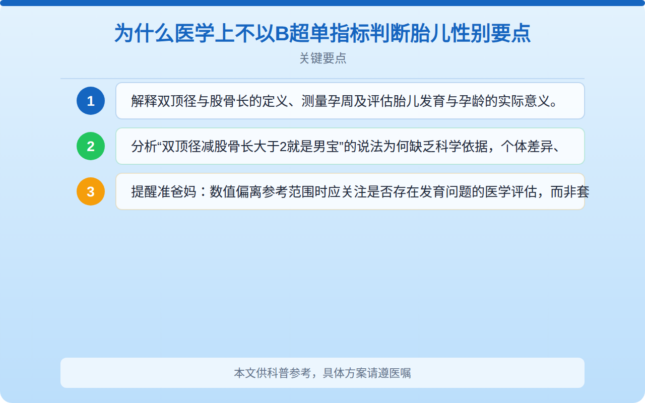 为什么医学上不以B超单指标判断胎儿性别要点