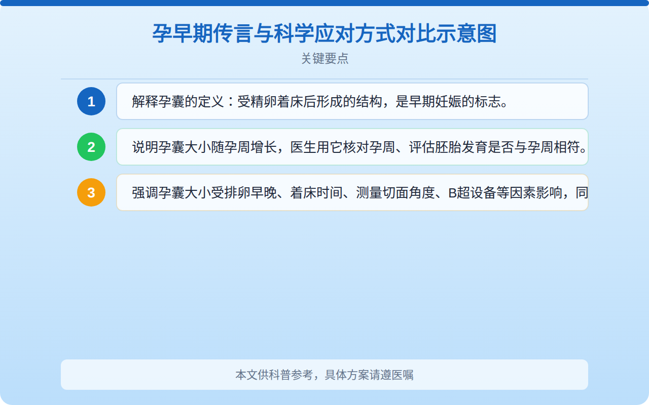 孕早期传言与科学应对方式对比示意图