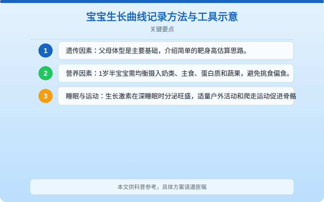 宝宝生长曲线记录方法与工具示意