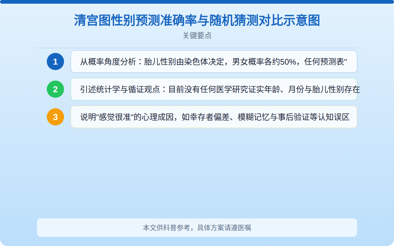 清宫图性别预测准确率与随机猜测对比示意图