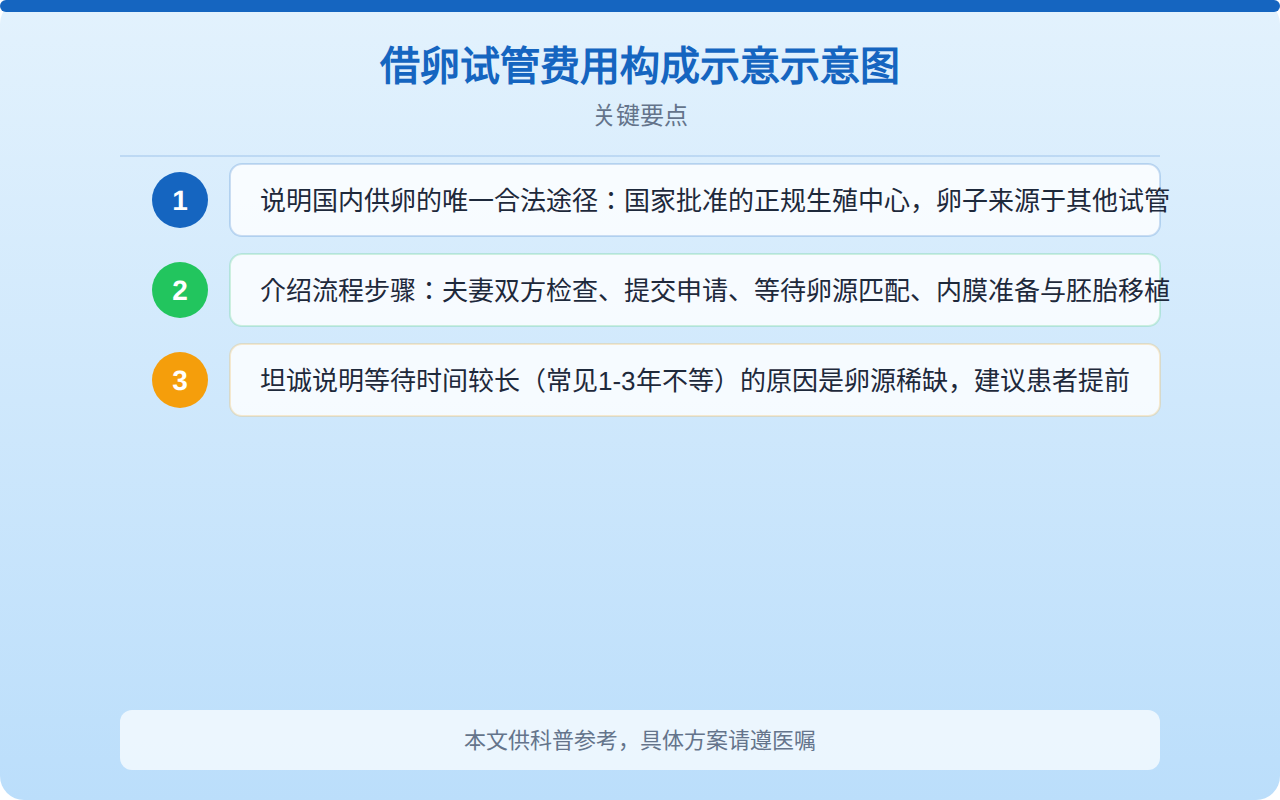 借卵试管费用构成比例示意图