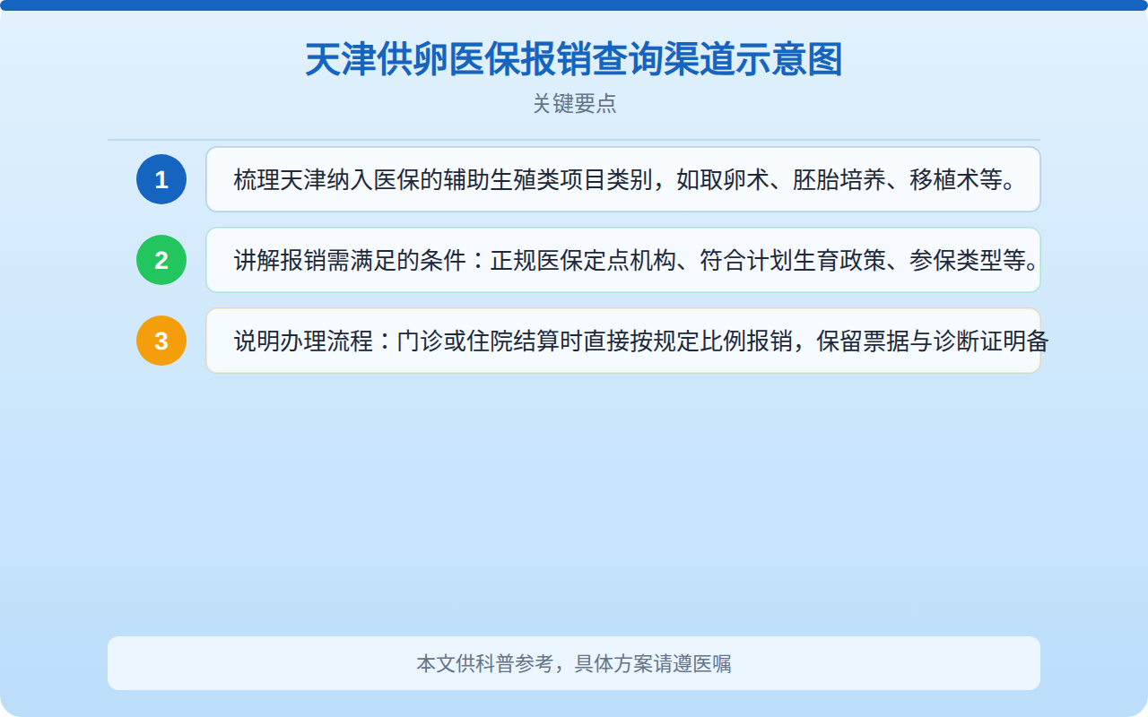天津供卵医保报销查询渠道示意图